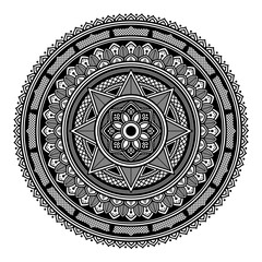 Ethnic Mandala Ornament. Arabic, Pakistan, Moroccan, Turkish, Indian, Spain motifs