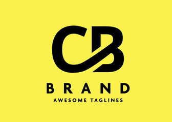 creative initial bold letter cb logo strong vector concept