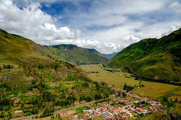 Fototapeta na wymiar Cusco Town Ruins and architecture