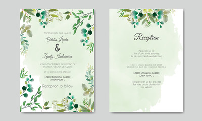 Fototapeta na wymiar beautiful and romantic wedding invitation cards