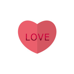 Valentine icon. Love flat icon.