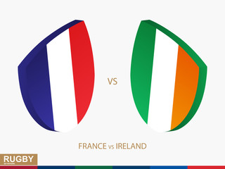 France v Ireland rugby match, rugby tournaments icon.