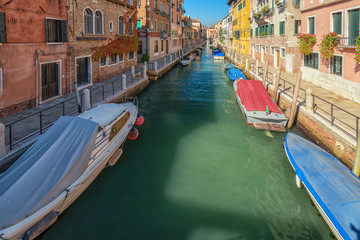 Venice scenic street during midday heat, Italy