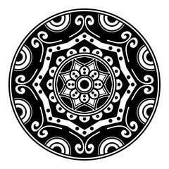 Ethnic square mandala. Hand drawn background. Can be used for coloring book, greeting card, phone case, etc. 