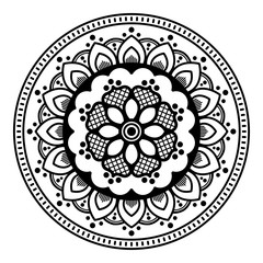 Ethnic square mandala. Hand drawn background. Can be used for coloring book, greeting card, phone case, etc. 