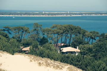 Naklejka premium View of the Atlantic ocean from the Pilat dune