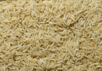Photography of raw basmati rice pattern for food background