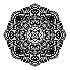 Ethnic square mandala. Hand drawn background. Can be used for coloring book, greeting card, phone case, etc. 