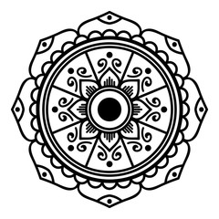 Ethnic square mandala. Hand drawn background. Can be used for coloring book, greeting card, phone case, etc. 