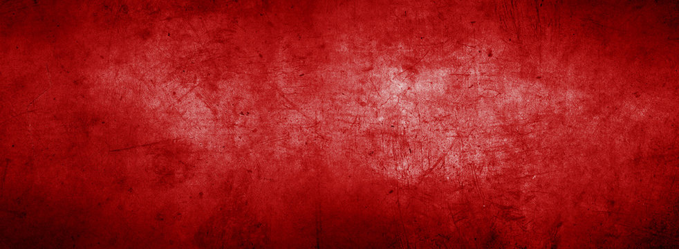 Red textured concrete stone wall wide banner background