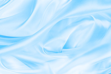 Blue silky fabric texture
