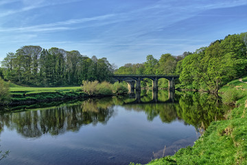 Fototapeta na wymiar The River Lune, near Lancaster, in Spring