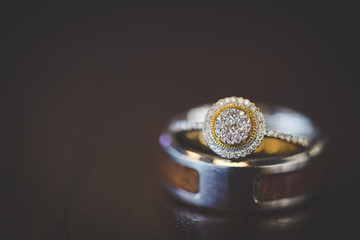 Close up image of expensive rings
