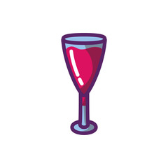 Isolated wine cup vector design