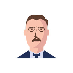 Isolated avatar man with glasses vector design