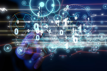 Software, web development, programming concept. Abstract Programming