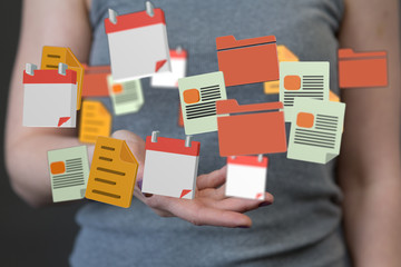 Cloud storage and Computing concept digital