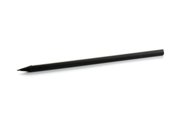 Black graphite pencil triangular shape isolated