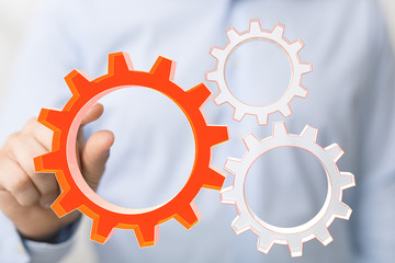 Gear With Success Concept digital.