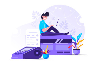 Credit card online payment concept 