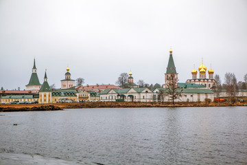 Obraz premium Valdai Iversky Monastery. Novgorod region. Selvitsky Island. Russia