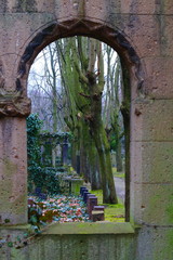 Naklejka premium bogen, natur, eingang,gate,friedhof,alt,kirche