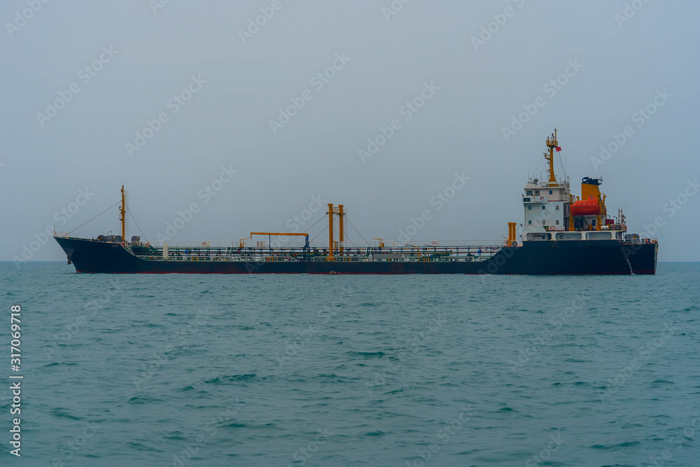 Wall mural logistics and transportation in the ocean .port of shipping at sea.