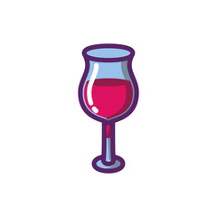 Isolated wine cup vector design