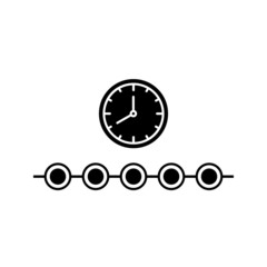 	 Timeline outline icon. Thin line concept element from fintech technology icons collection. Creative Timeline icon for mobile apps and web usage.
