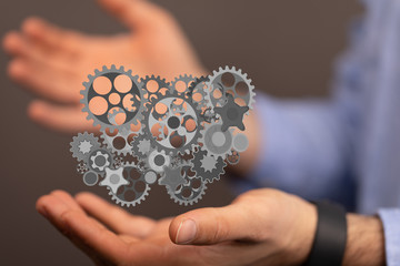 Gear With Success Concept digital.