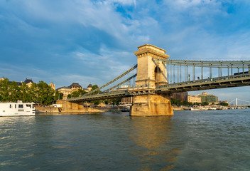 Fototapeta premium Szechenyi Chain Bridge in Budapest, Hungary.