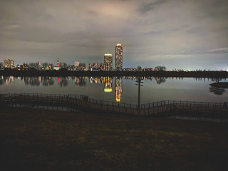 荒川から川口方面の夜景