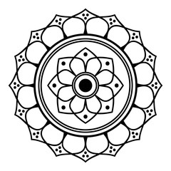 Mandala decorative round ornament. Can be used for greeting card, phone case print, etc. Hand drawn background