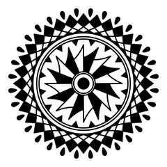 Mandala decorative round ornament. Can be used for greeting card, phone case print, etc. Hand drawn background