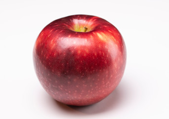 Shiny Red Apple on White