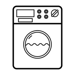Icon with washer. Vector symbol illustration. Laundry icon.