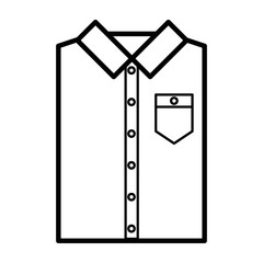 Icon with folded men's shirt. Vector symbol illustration. Laundry icon.