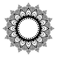 Mandala decorative round ornament. Can be used for greeting card, phone case print, etc. Hand drawn background