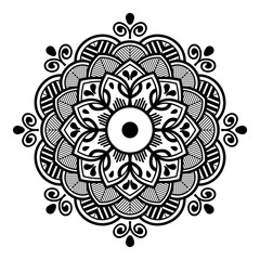 Mandala decorative round ornament. Can be used for greeting card, phone case print, etc. Hand drawn background