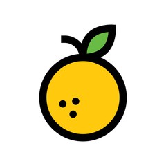 china new year related orange fruit vector with editable stroke