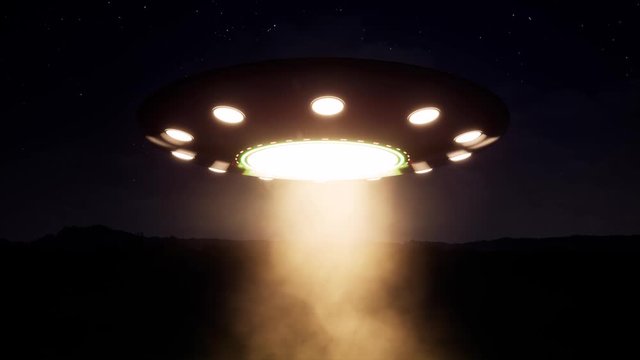 UFO cow for print design. Isolated illustration. Ufo - alien spaceship. , illustration, flat. Spaceship icon. Alien landscape background. Alien world illustration. 4k