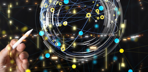 Social Networking illustration team group digital