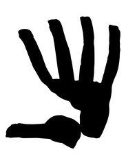 Stylization drawing of a man’s handprint. Vector illustration