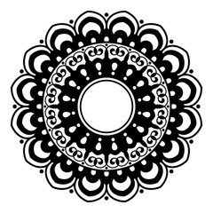 Mandala decorative round ornament. Can be used for greeting card, phone case print, etc. Hand drawn background