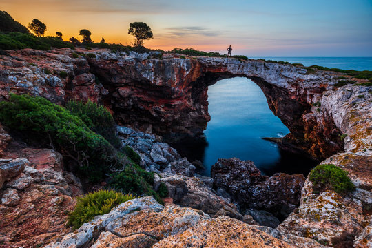 Cala Varques, natural bridge near Portocolom