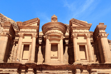 The Monastery Ad Deir in ancient city of Petra, Jordan