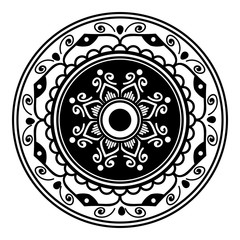 Mandala decorative round ornament. Can be used for greeting card, phone case print, etc. Hand drawn background