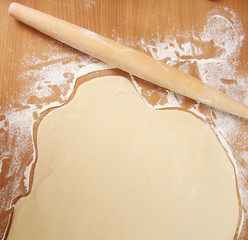 Rolled Dough. Preparation Meat Dumplings.