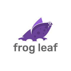 ILLUSTRATION ABSTRACT FROG LEAF LOGO ICON TEMPLATE DESIGN VECTOR FOR YOUR BUSINESS