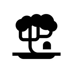 china new year related bonsai tree vector with solid design